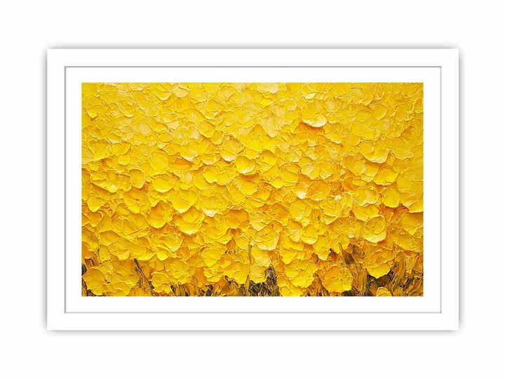 Vibrant Yellow Canvas Painting 