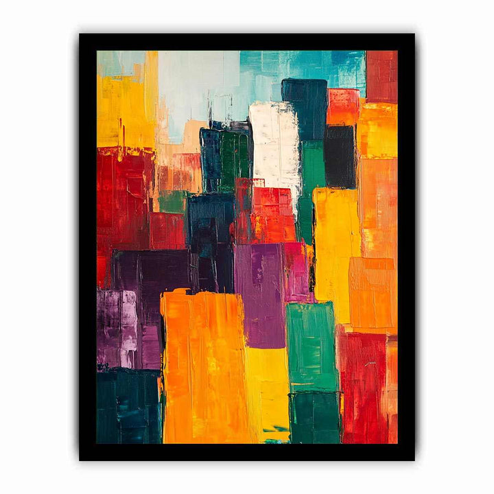 Colorful Squares II Canvas Painting 