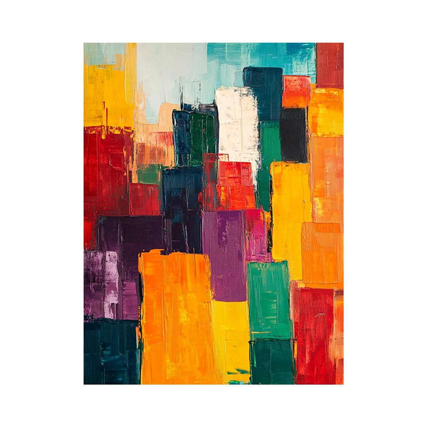 Colorful Squares II Oil Painting