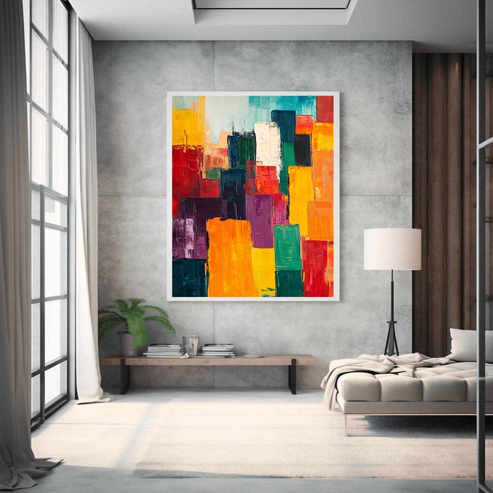 Colorful Squares II Canvas Painting 