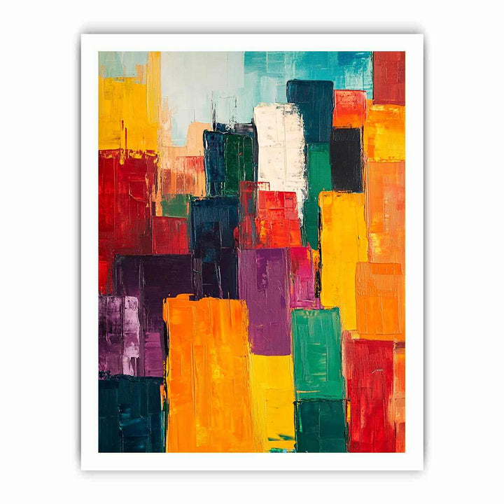 Colorful Squares II Canvas Painting 