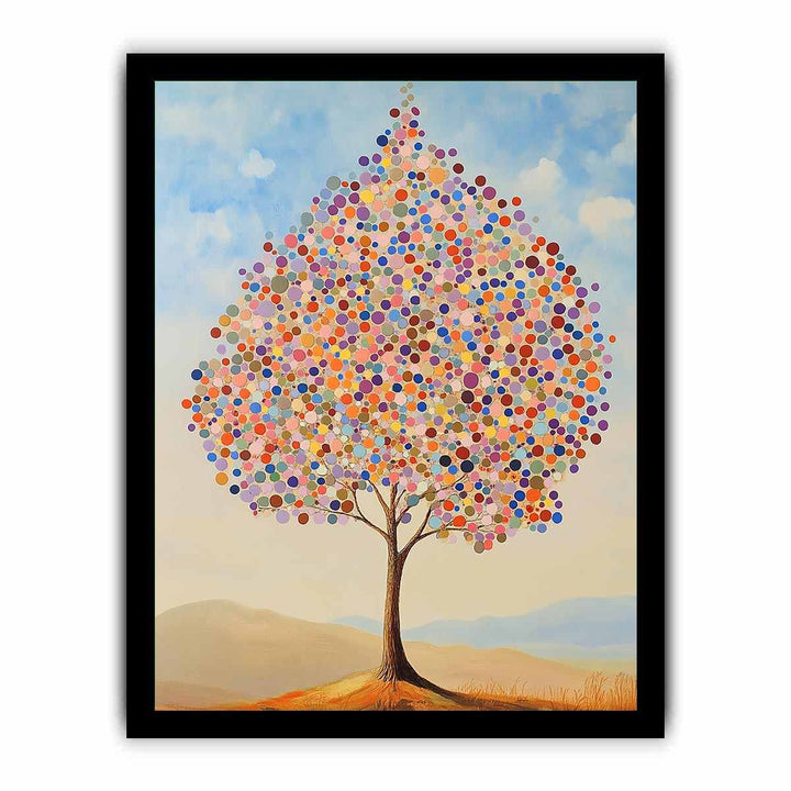 Colorful Tree Canvas Painting 