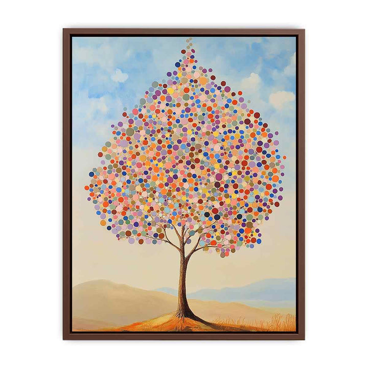 Colorful Tree Canvas Painting 