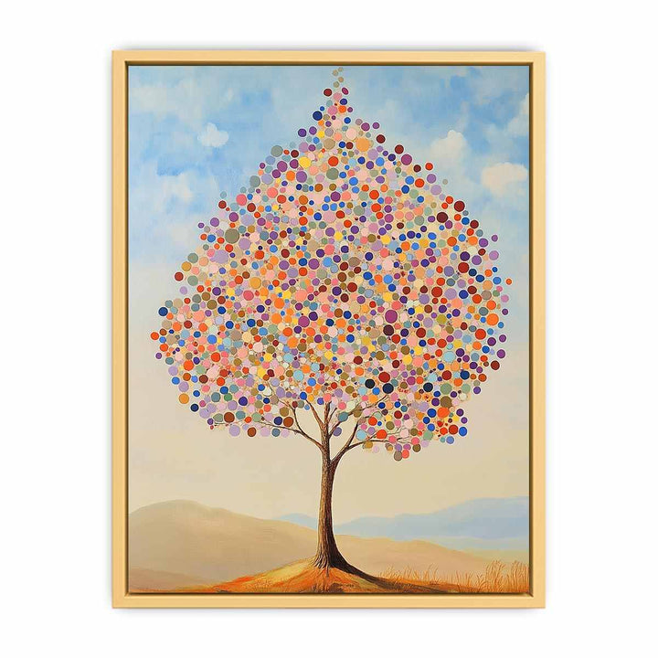 Colorful Tree Canvas Painting 