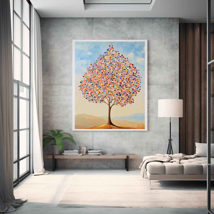 Colorful Tree Canvas Painting 