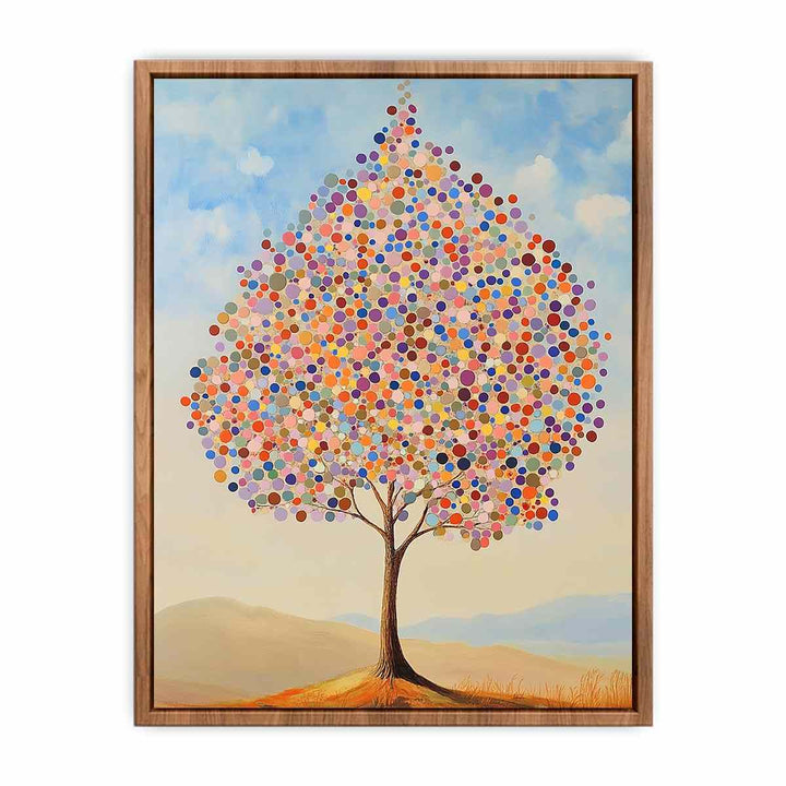 Colorful Tree Canvas Painting 