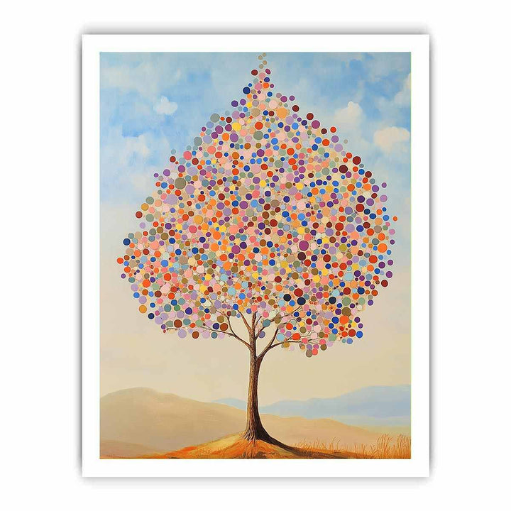 Colorful Tree Canvas Painting 