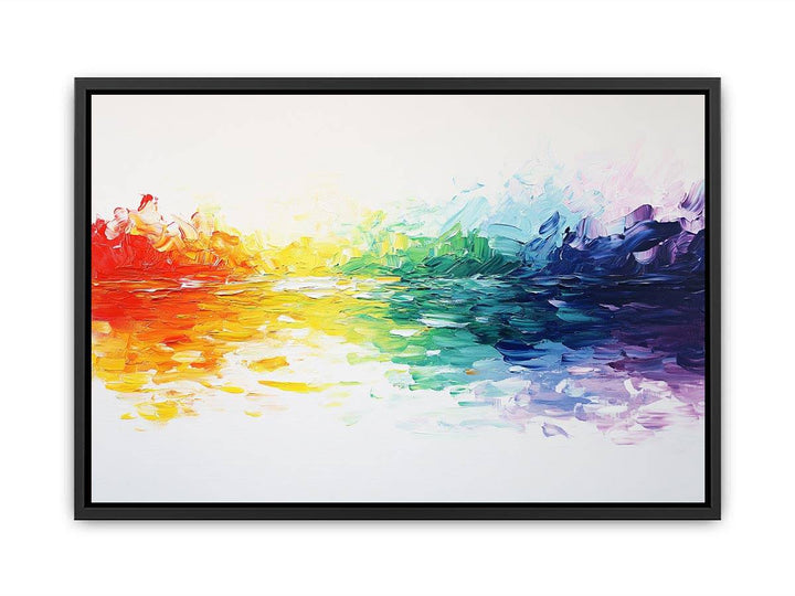 Rainbow Abstract Canvas Painting 