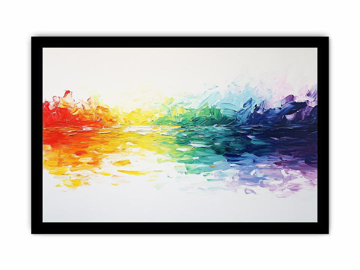 Rainbow Abstract Canvas Painting 