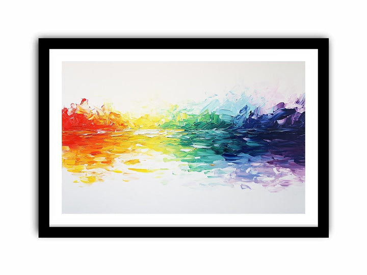 Rainbow Abstract Canvas Painting 