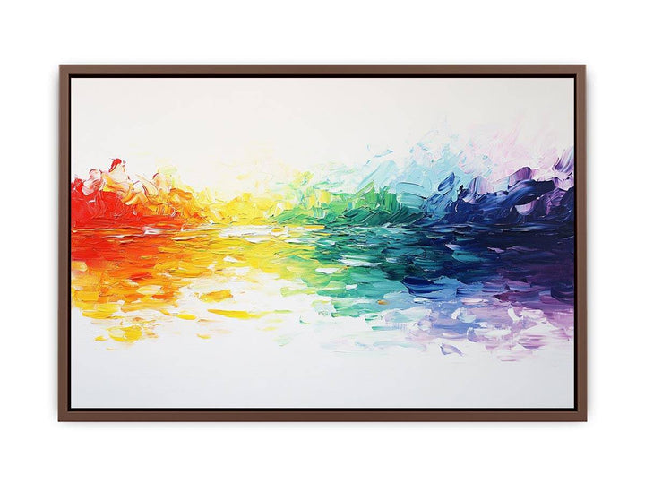 Rainbow Abstract Canvas Painting 