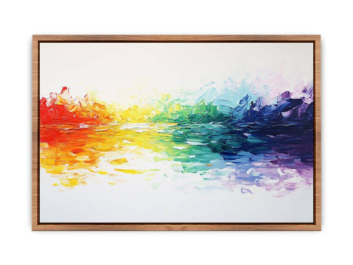 Rainbow Abstract Canvas Painting 