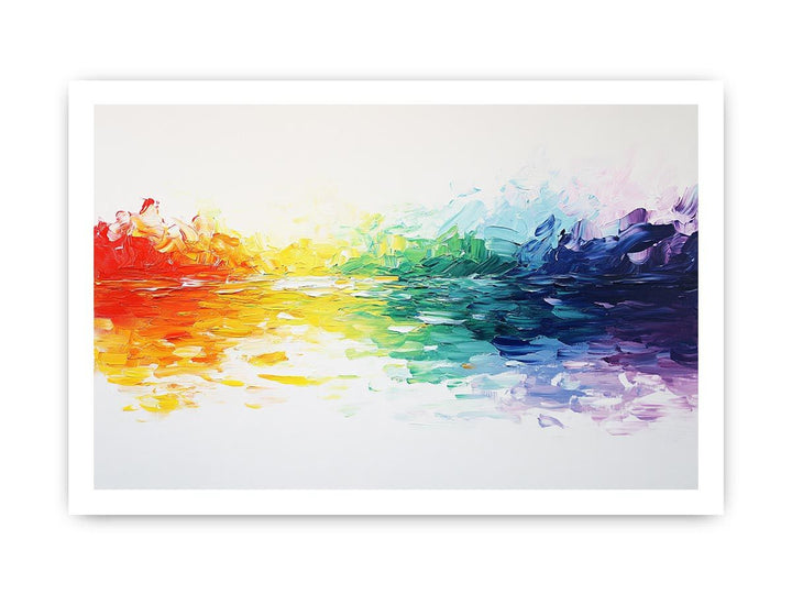 Rainbow Abstract Canvas Painting 