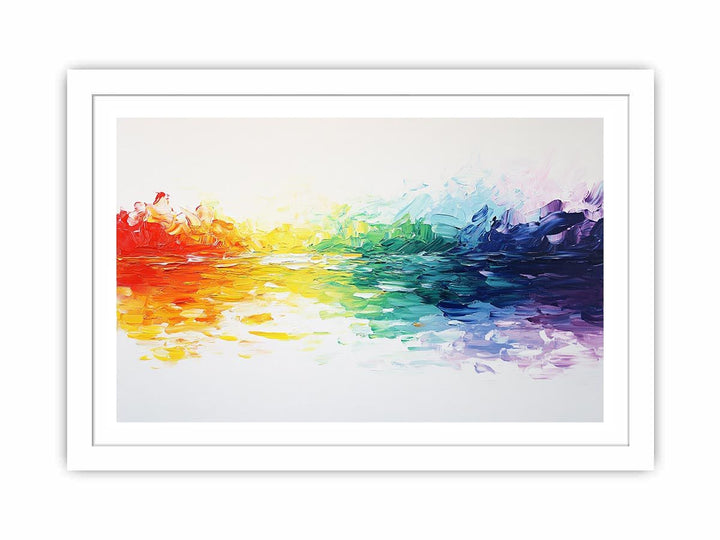 Rainbow Abstract Canvas Painting 