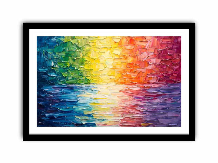 Colorful Rainbow Canvas Painting 