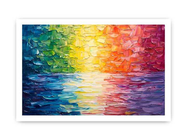 Colorful Rainbow Canvas Painting 