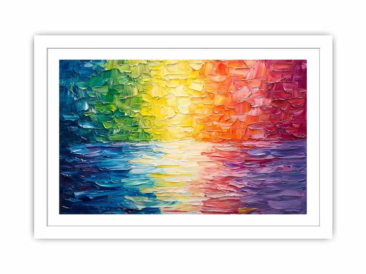 Colorful Rainbow Canvas Painting 