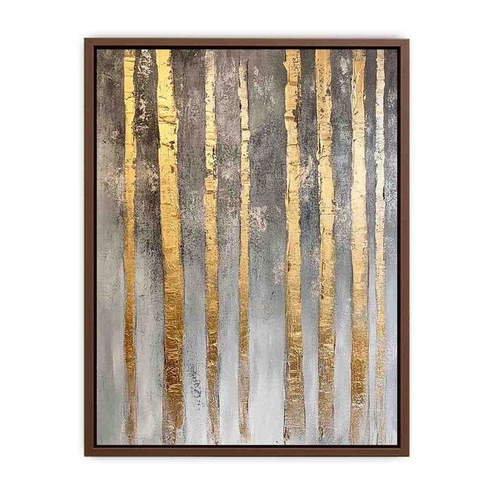 Gold Bamboos Canvas Painting 