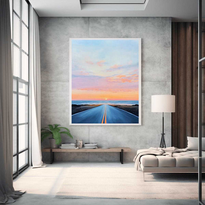 Road To Ocean Canvas Painting 