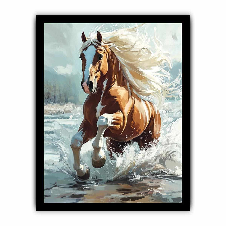 Galloping Horse Canvas Painting 