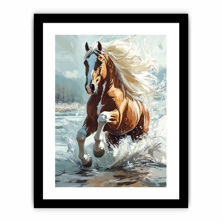 Galloping Horse Canvas Painting 