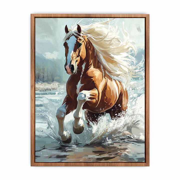 Galloping Horse Canvas Painting 