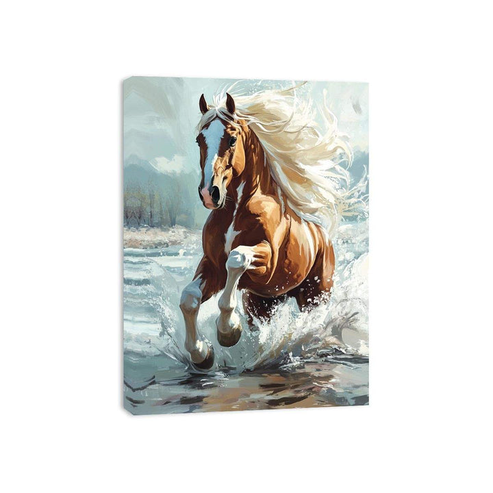 Galloping Horse Canvas Painting 