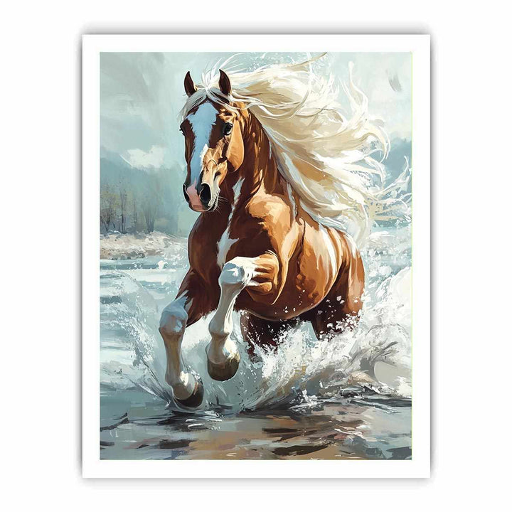 Galloping Horse Canvas Painting 