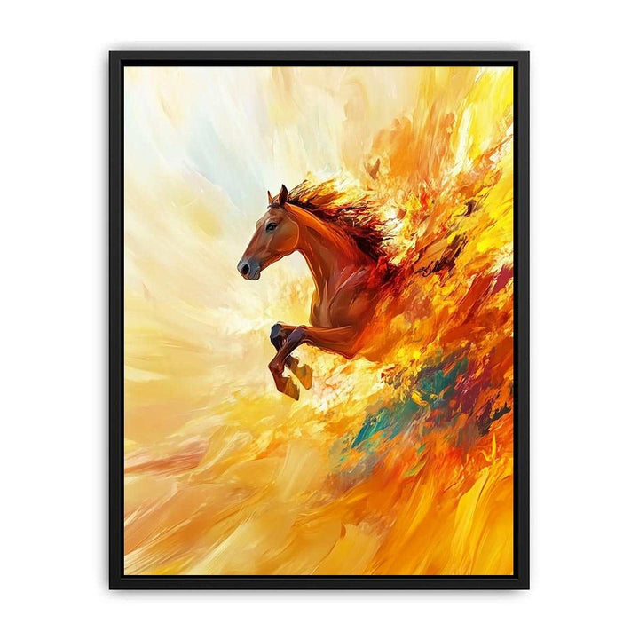 Emerging Horse Canvas Painting 