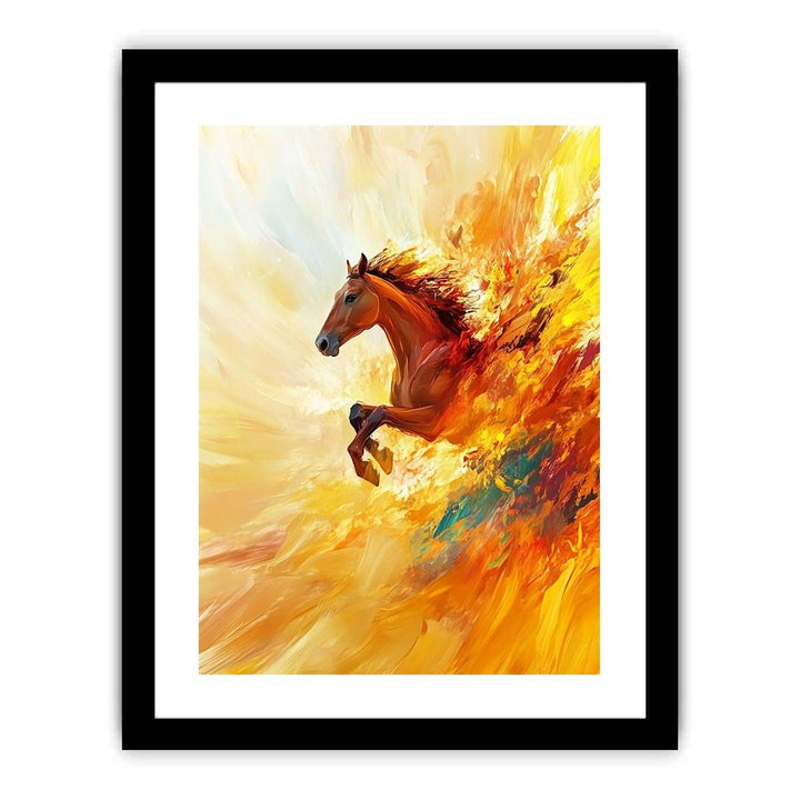 Emerging Horse Canvas Painting 