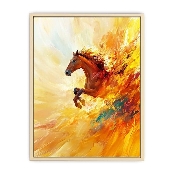 Emerging Horse Canvas Painting 