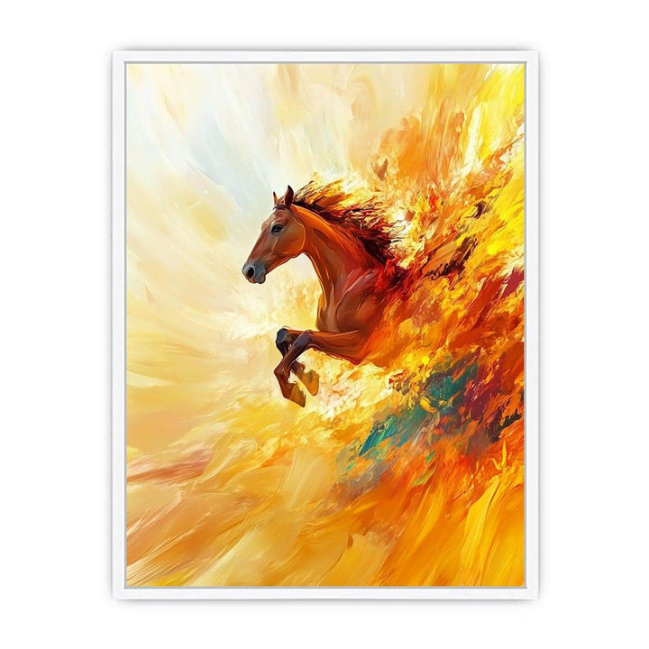 Emerging Horse Canvas Painting 