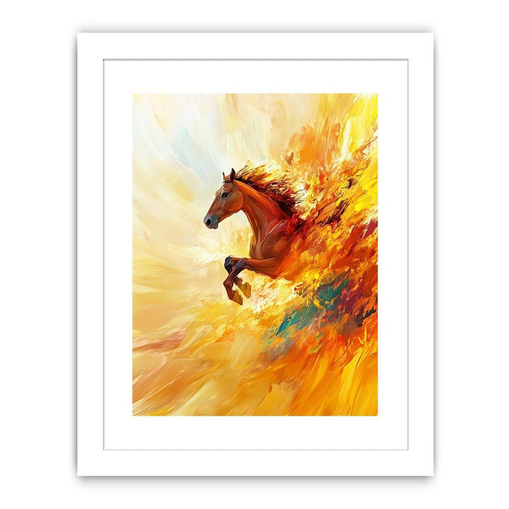 Emerging Horse Canvas Painting 