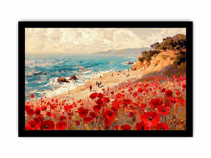 Colorful Beach Canvas Painting 