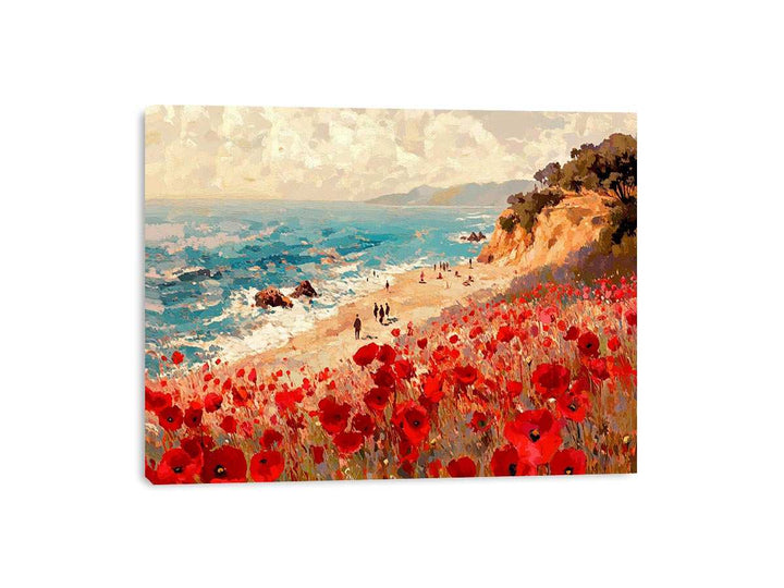 Colorful Beach Canvas Painting 