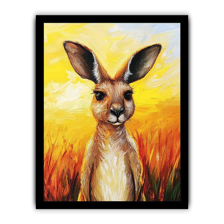 Kangaroo Canvas Painting 