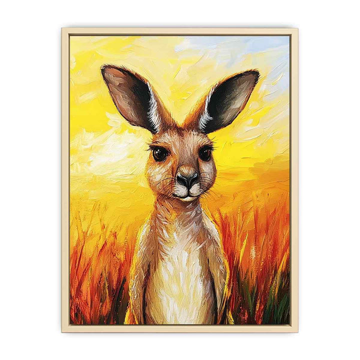 Kangaroo Canvas Painting 