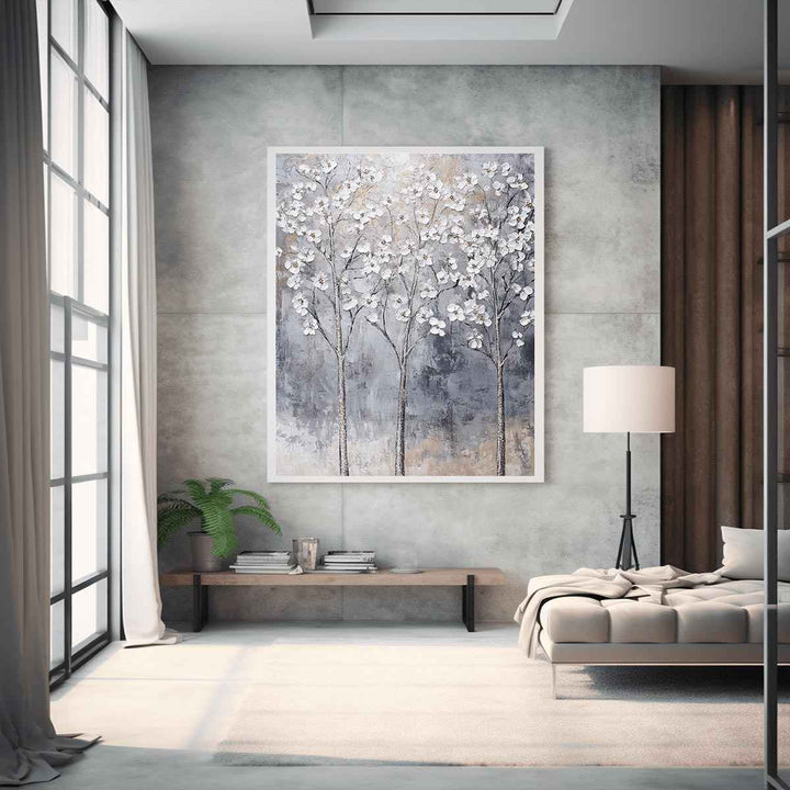 Silver Trees II Canvas Painting 