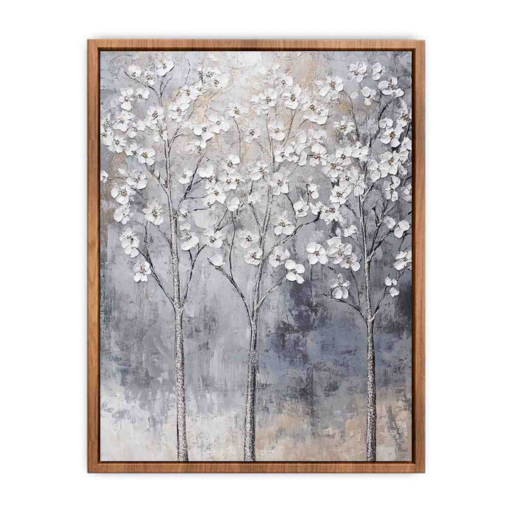 Silver Trees II Canvas Painting 