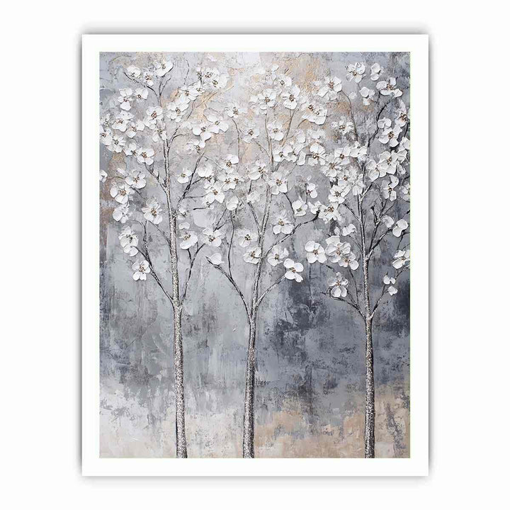 Silver Trees II Canvas Painting 