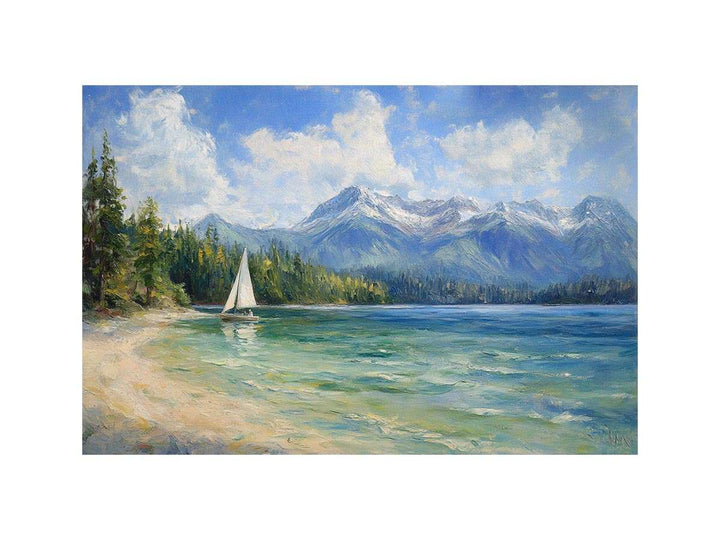 Lakeshore  Oil Painting 