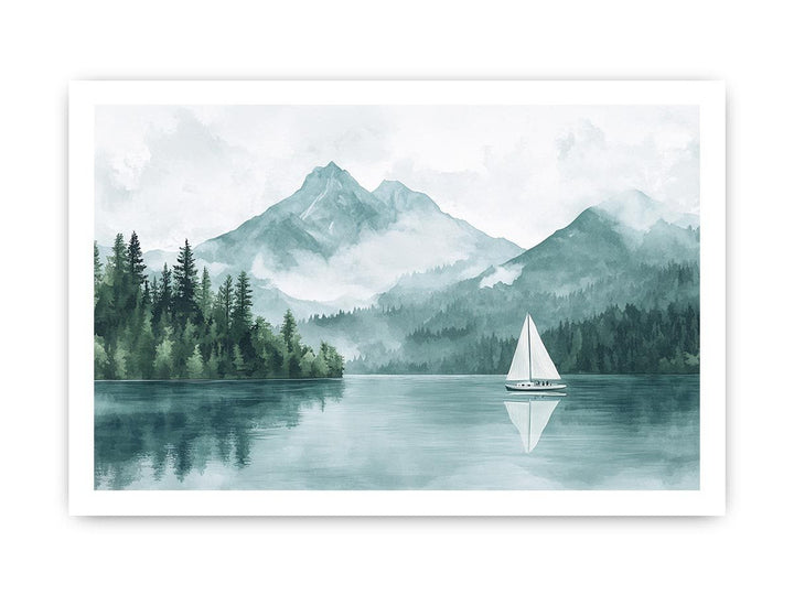 McDonald Lake Canvas Painting 