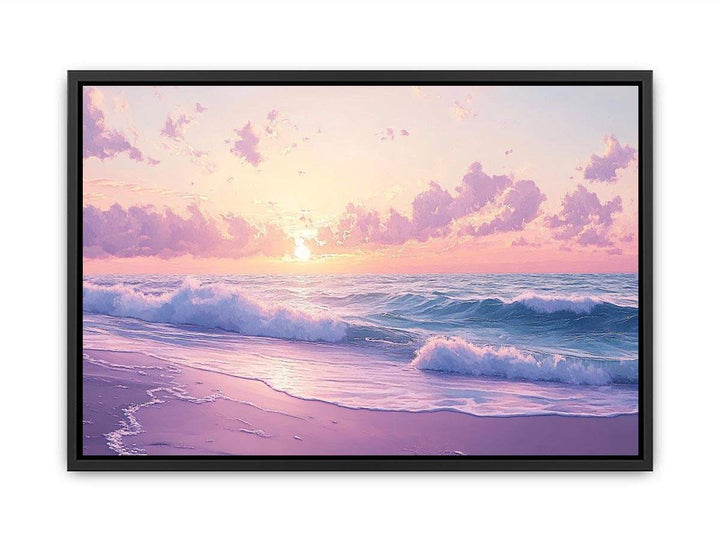 Pink Shore Canvas Painting 