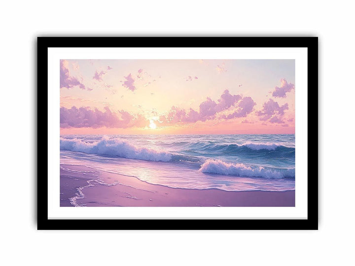 Pink Shore Canvas Painting 