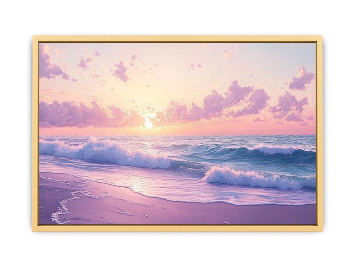 Pink Shore Canvas Painting 