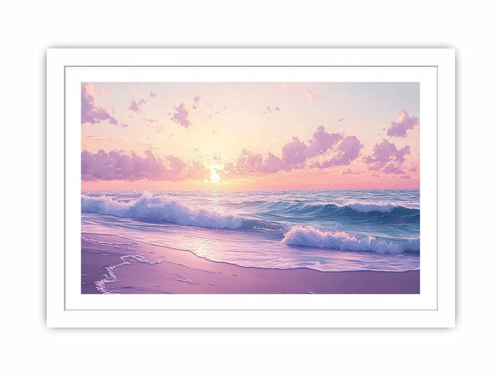 Pink Shore Canvas Painting 