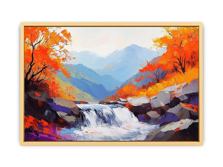 Autumn Stream II Canvas Painting 