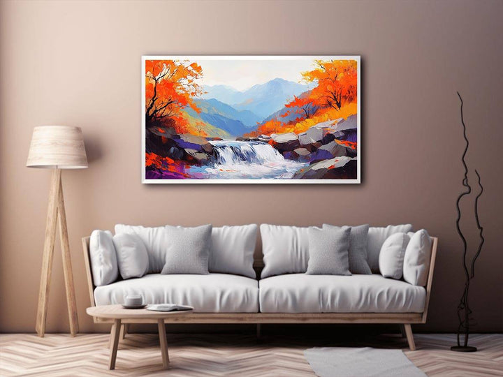 Autumn Stream II Canvas Painting 