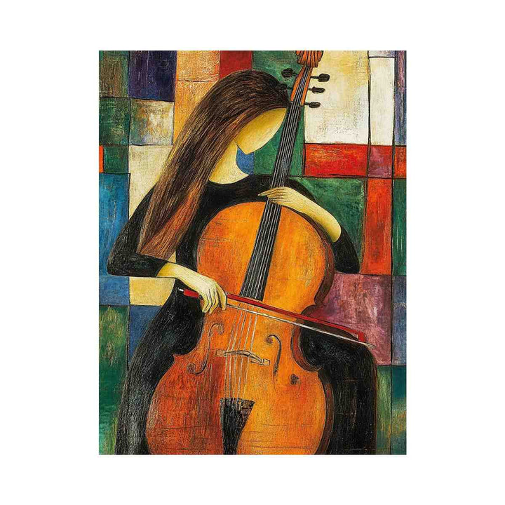 Cello Oil Painting 