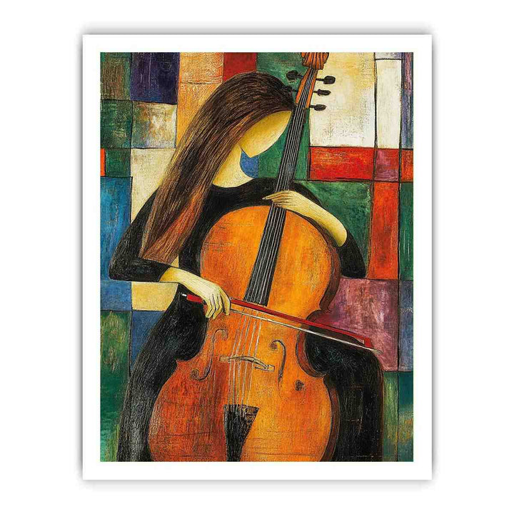 Cello Canvas Painting 